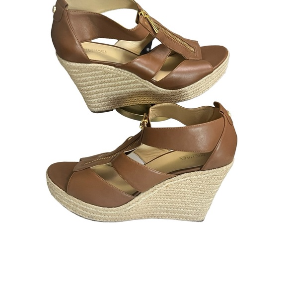 Michael Kors Damita Leather platform wedges sz 9.5 NWOT - Picture 9 of 14